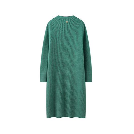 Philbert Long Cardigan - Dusty Green