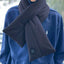 Heated scarf in recycled material incl. power bank | Unisex | Black | Model Oslo