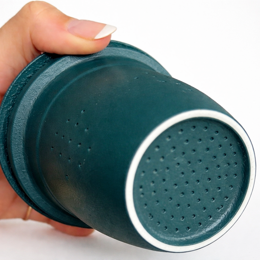 Tea cup with infuser and lid – Blue-Green