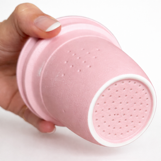 Tea cup with infuser and lid – Pink
