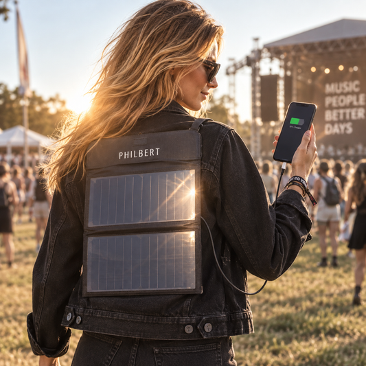 Denimjakke – Festivaljakke med solpanel