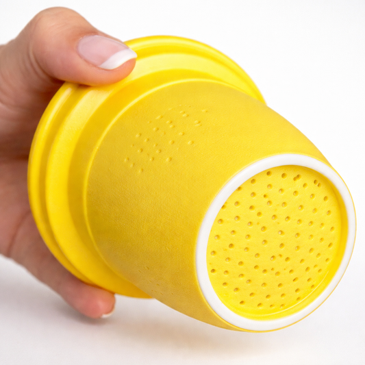 Tekop med infuser og låg – Gul