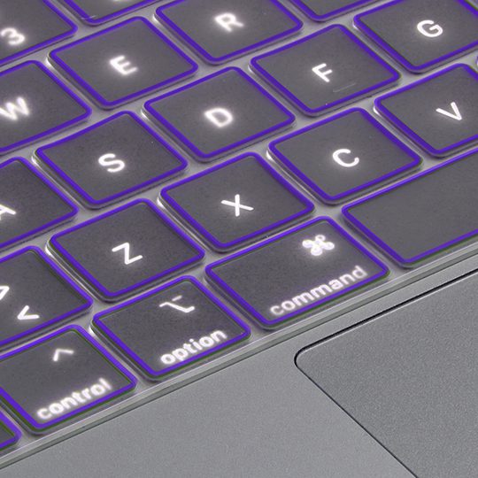 Transparent/Purple European Keyboard Cover - MacBook Pro 13”/16" Touch Bar 2019/2022