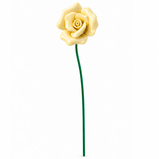 HANDMADE CERAMIC ROSE – YELLOW