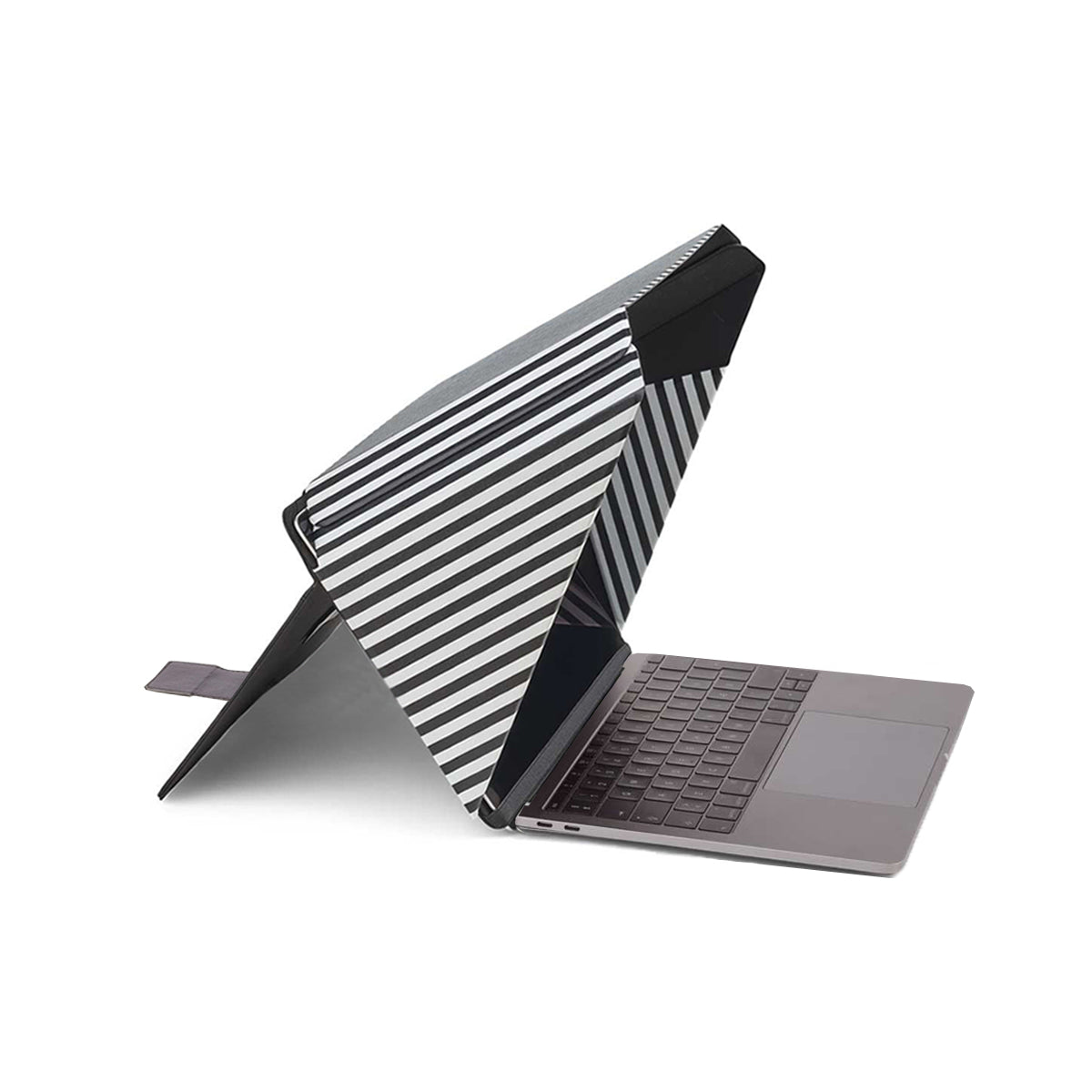Striped 4-in-1 Laptop Screen Shade – Lux Hood Sun Shade | Universal | Model Aruba