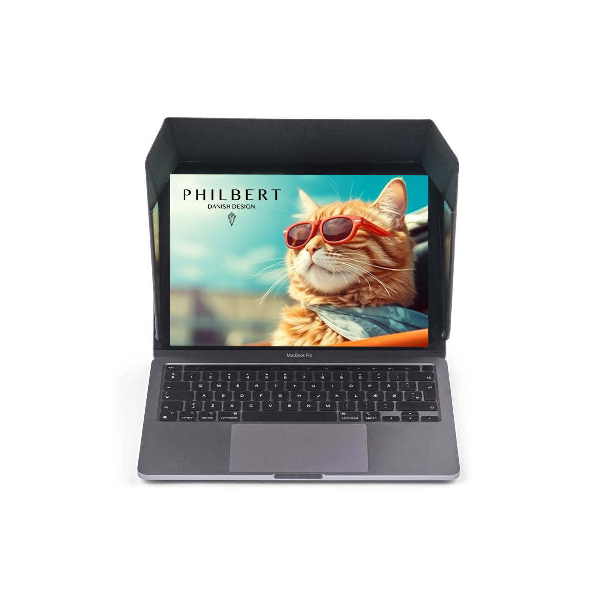 Black 4-in-1 Laptop Screen Shade - Slim Hood Sun Shade | Universal | M ...