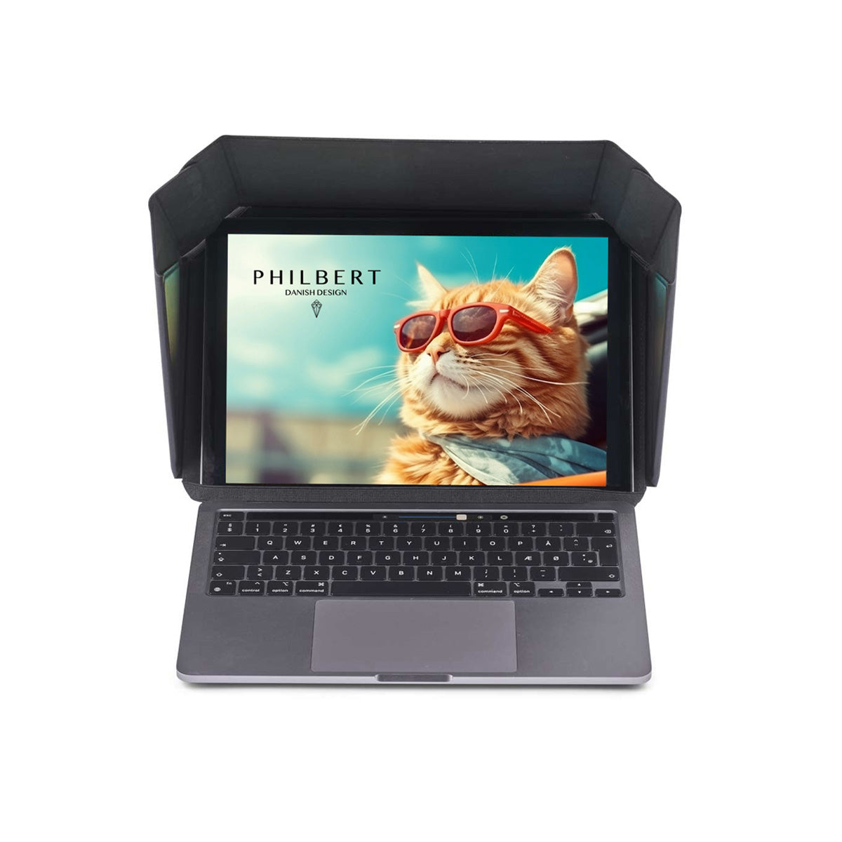 Black 4-in-1 Laptop Screen Shade – Lux Hood Sun Shade | Universal | Model Aruba