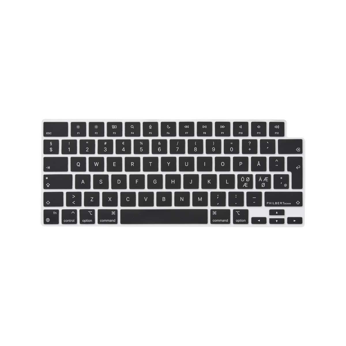 Black Scandinavian keyboard cover - MacBook Air 13"/15″ & MacBook Pro 14"/16" 2021/26