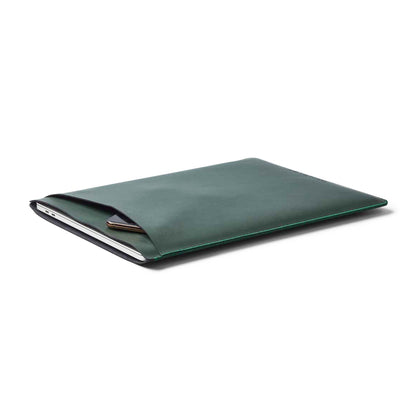 Dark Green Ultra-Slim - Vegan Leather Sleeve - Incl. Strap
