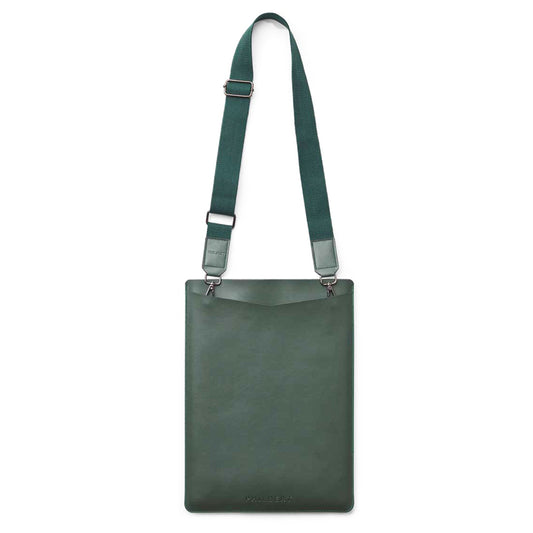 Dark Green Ultra-Slim - Vegan Leather Sleeve - Incl. Strap
