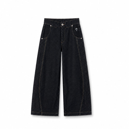 Baggy Barrel Jeans – Black