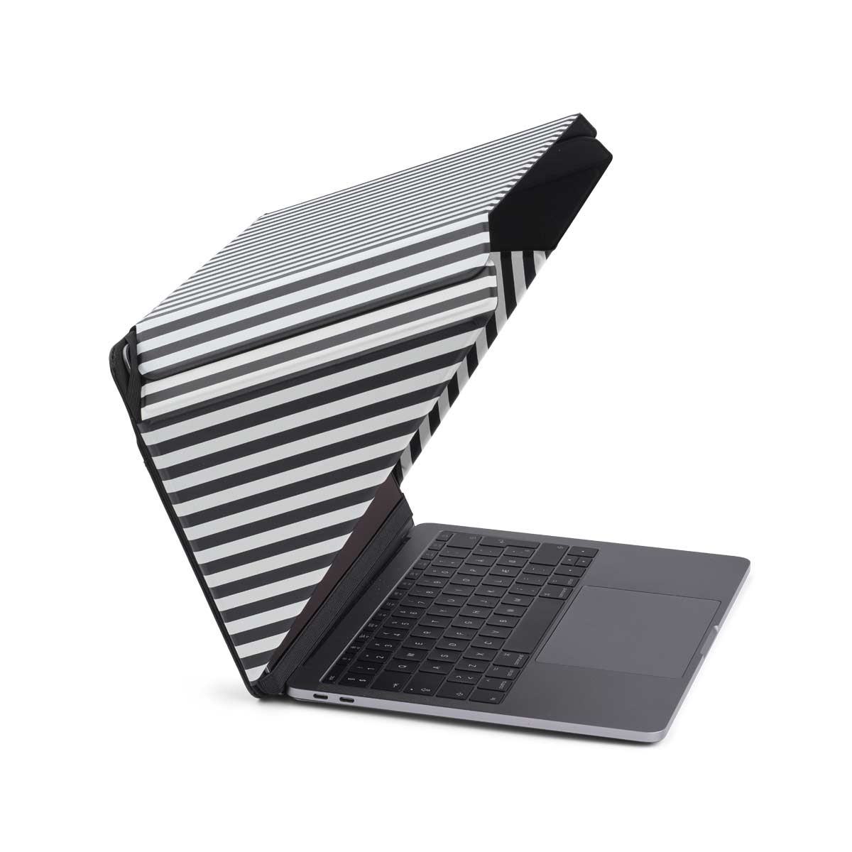 Striped 4-in-1 Laptop Screen Shade – Lux Hood Sun Shade | Universal | Model Aruba