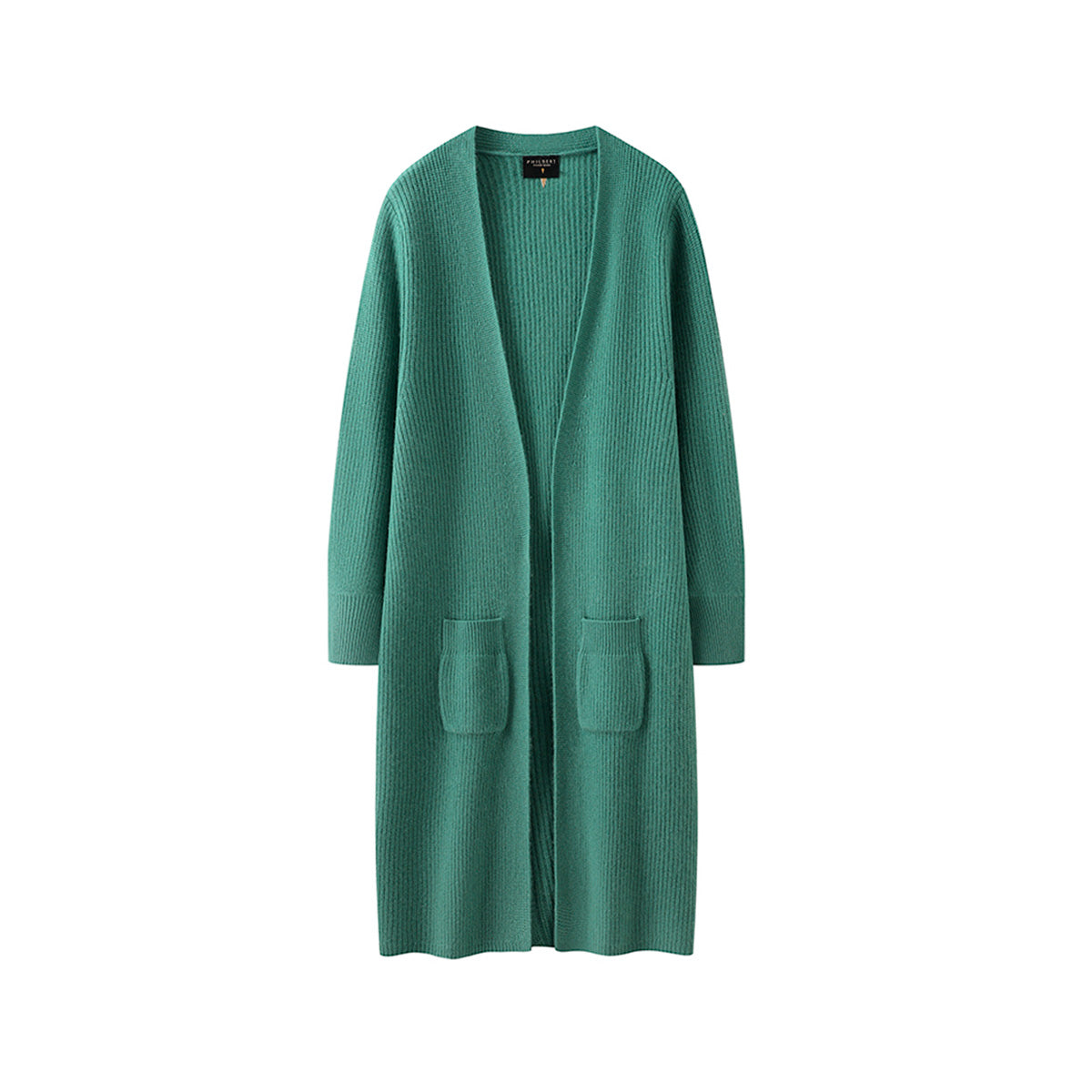 Philbert Long Cardigan - Dusty Green