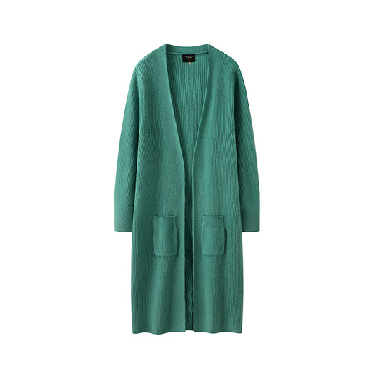 Philbert Long Cardigan - Dusty Green