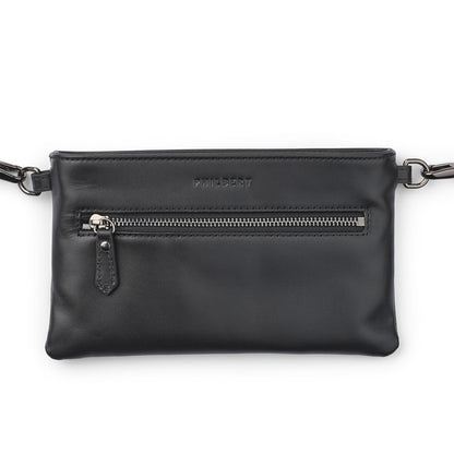 5 in 1 Phone Bag made of genuine leather – Black
