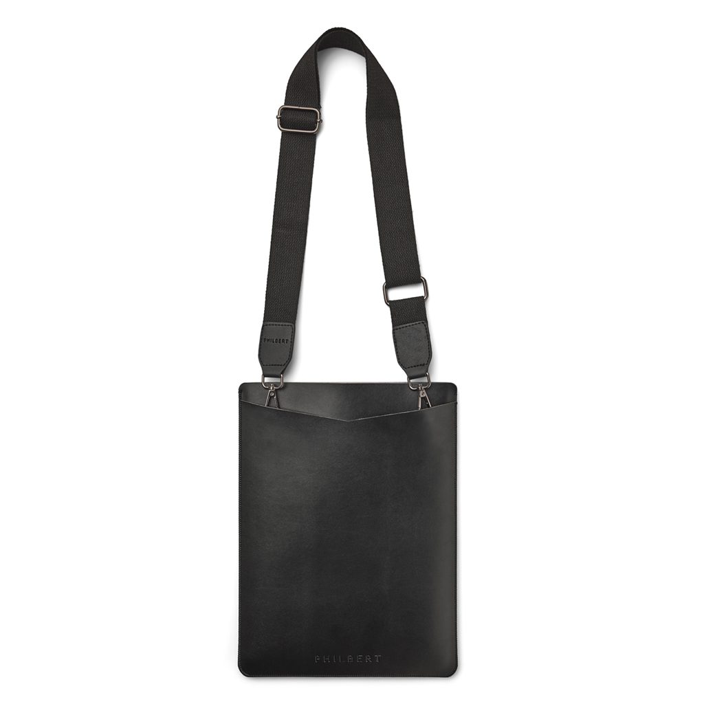 Black Ultra-Slim - Vegan Leather Sleeve - Incl. Strap