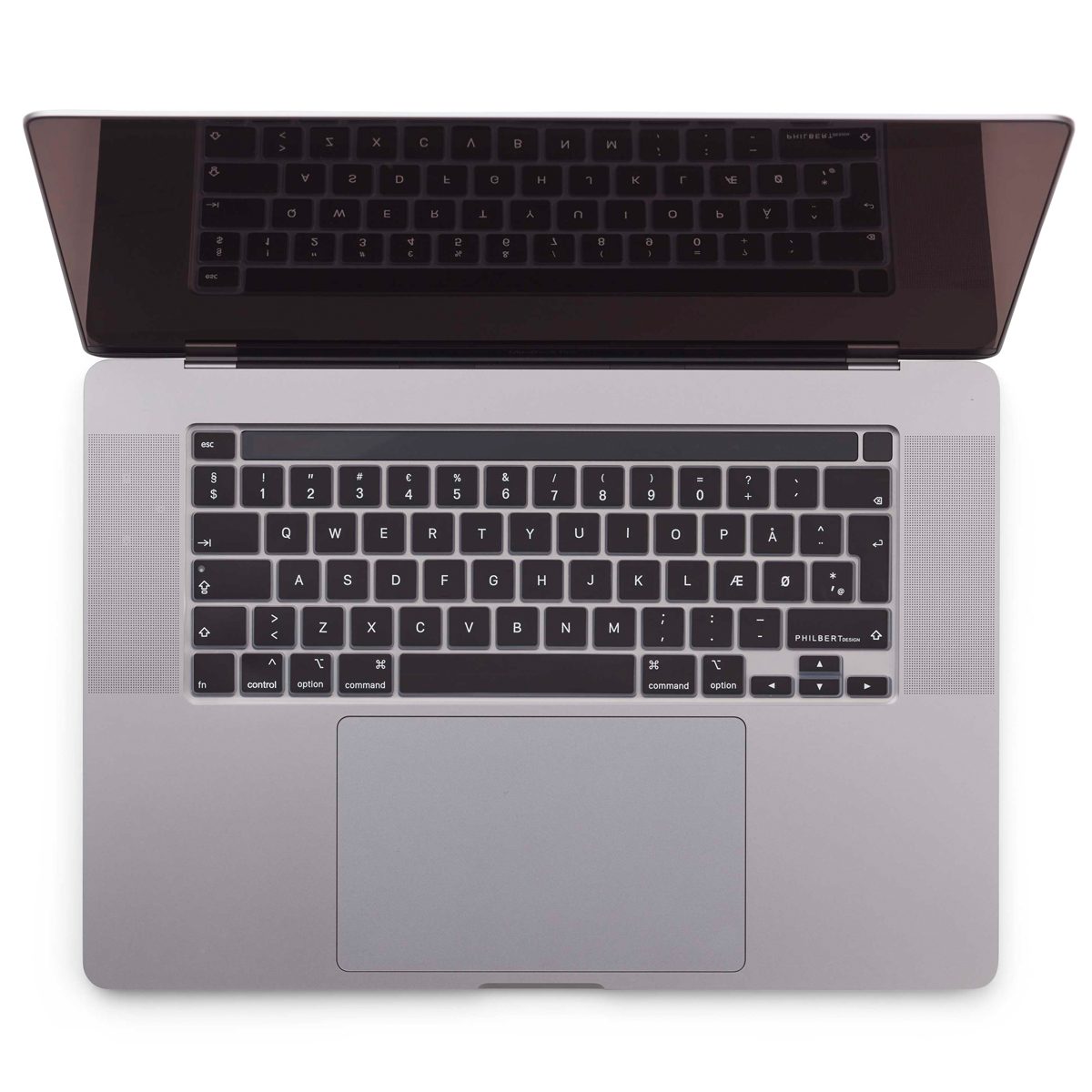 Black Scandinavian keyboard cover – MacBook Pro 13”/16" Touch Bar 2019/2022