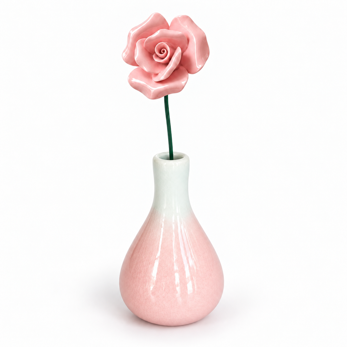 HANDMADE CERAMIC ROSE – PINK