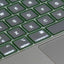 Transparent/Dark Green European Keyboard Cover - MacBook Pro 13” TB 2020/2022 & 16” TB 2019