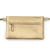 5 in 1 Phone Bag made of genuine leather - Gold