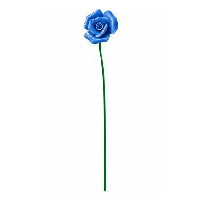 HANDMADE CERAMIC ROSE – BLUE