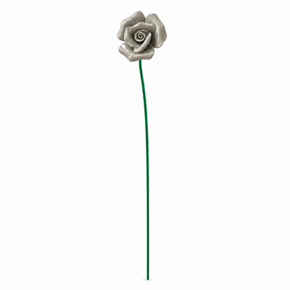 HANDMADE CERAMIC ROSE – Grey