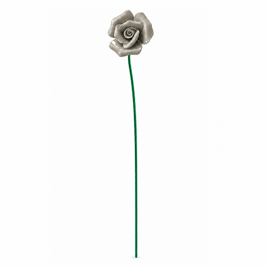 HANDMADE CERAMIC ROSE – Grey
