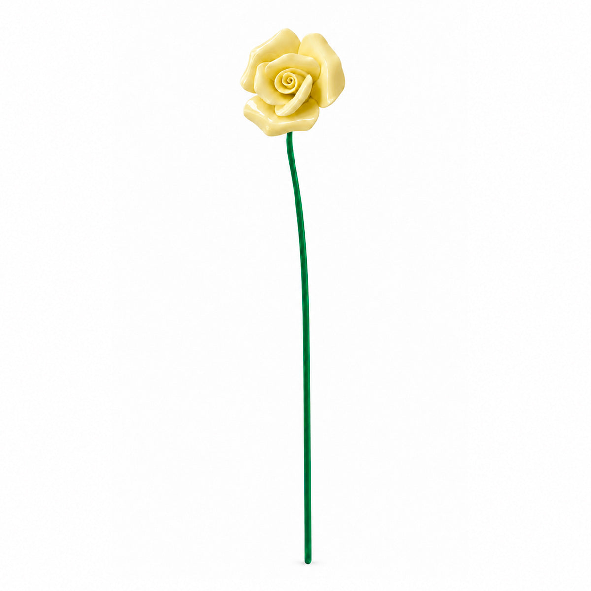 HANDMADE CERAMIC ROSE – YELLOW