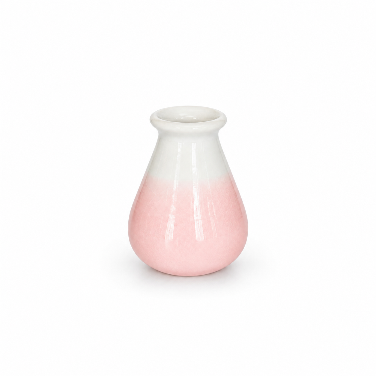 Handmade Small Ceramic Vase – Drop – Pink