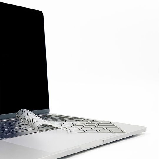 Gennemsigtigt/Sort Europæisk Tastaturcover - MacBook Air 13” 2020