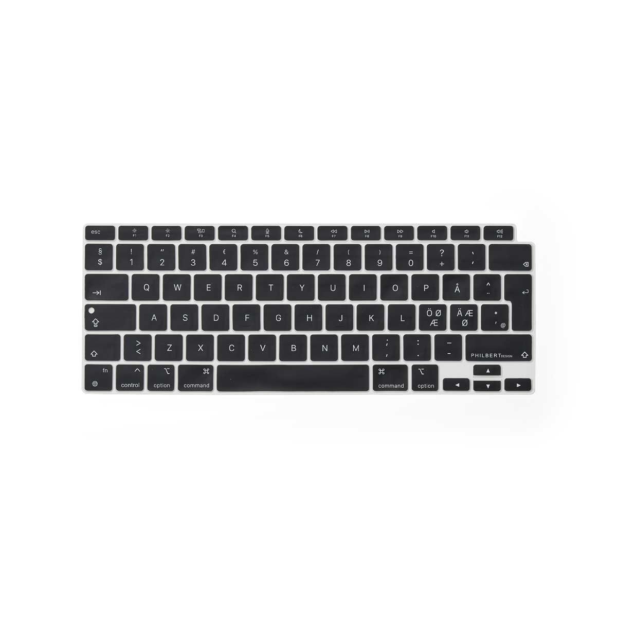 Sort skandinavisk tastatur cover – MacBook Air 13" 2020