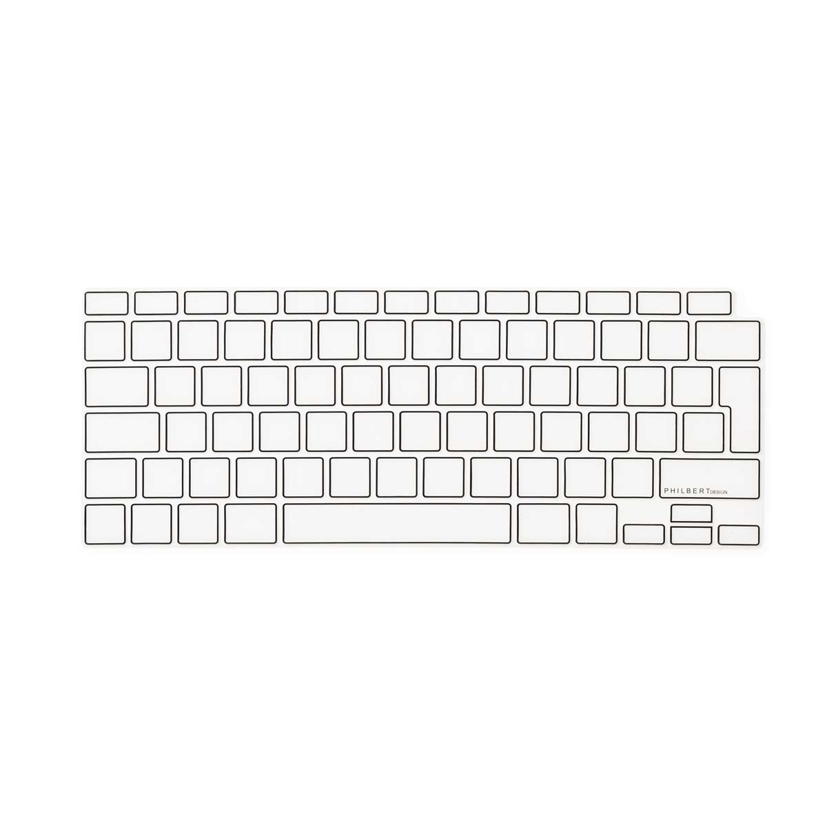 Gennemsigtigt/Sort Europæisk Tastaturcover - MacBook Air 13” 2020