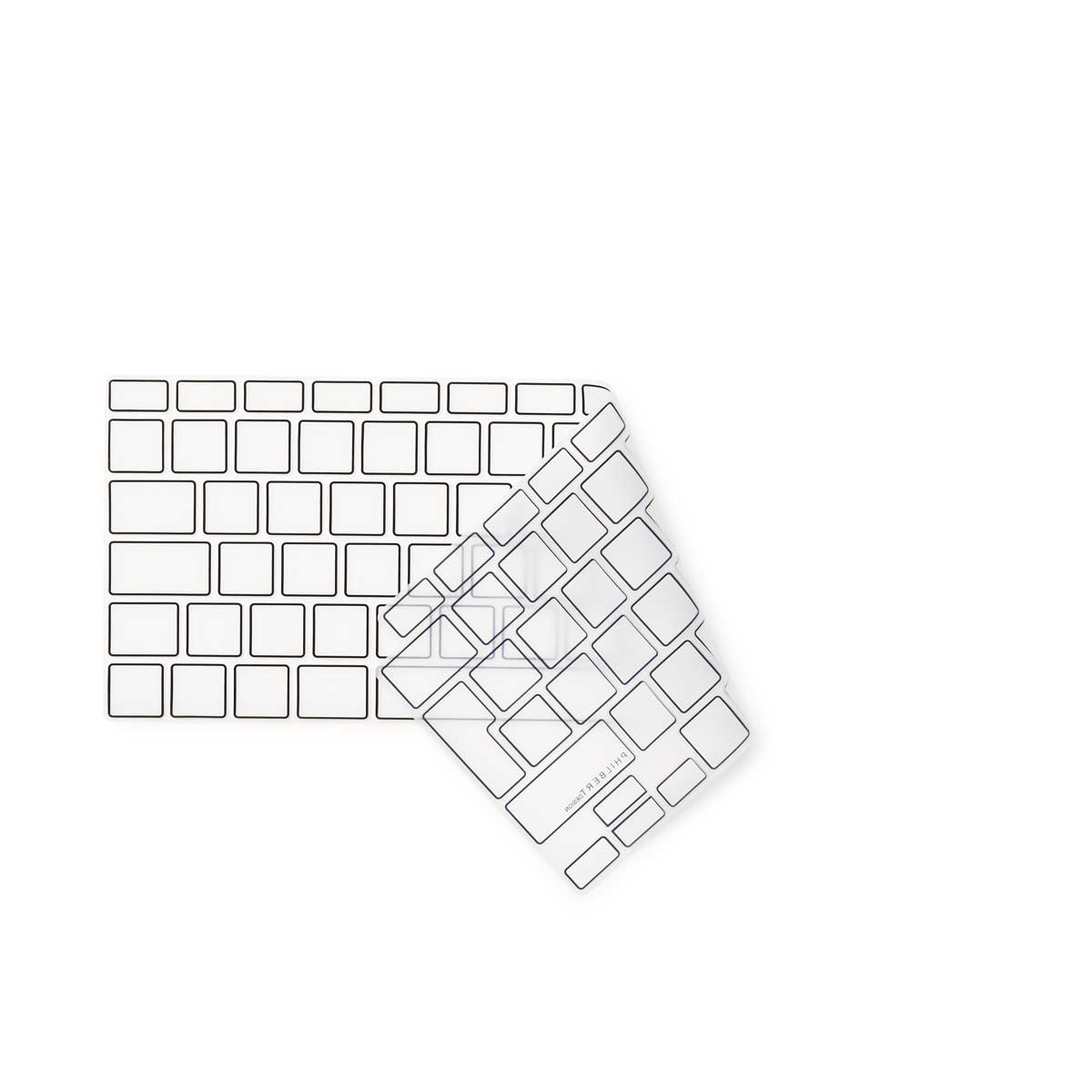 Gennemsigtigt/Sort Europæisk Tastaturcover - MacBook Air 13” 2020
