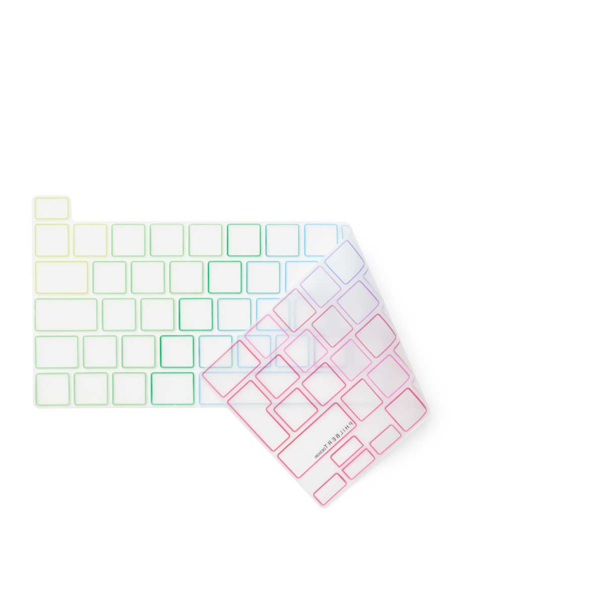 Transparent/Rainbow European Keyboard Cover – MacBook Pro 13” TB 2020/2022 og 16” TB 2019