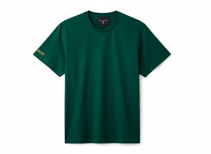 Oversized T-Shirt with Strawberry Plant Blended into the Material - Dark Green