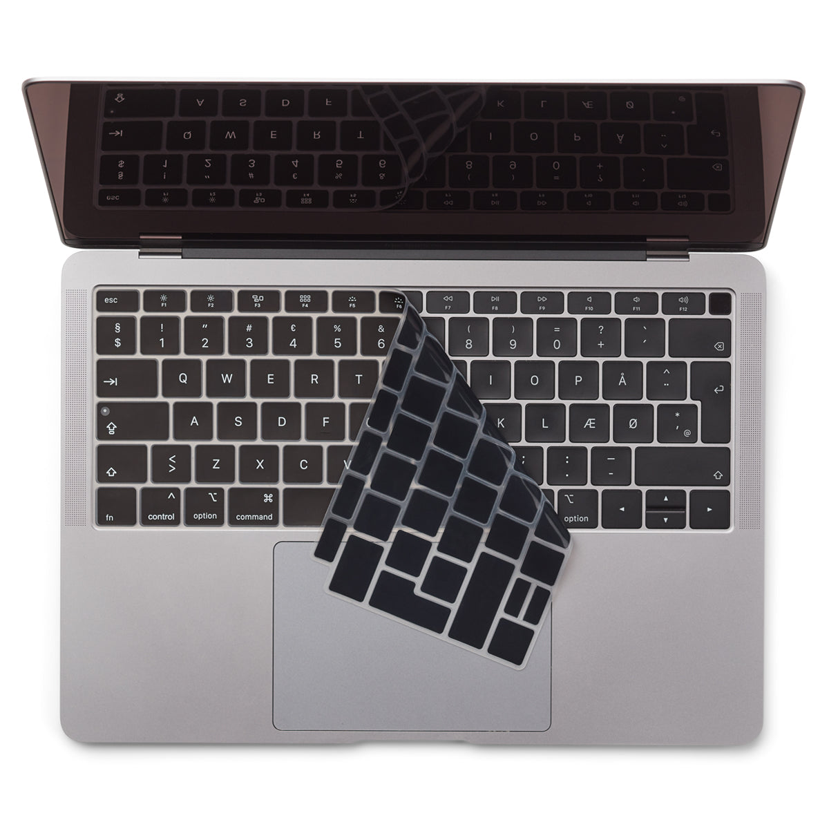 Sort dansk tastaturcover - MacBook Air 13" 2018/19