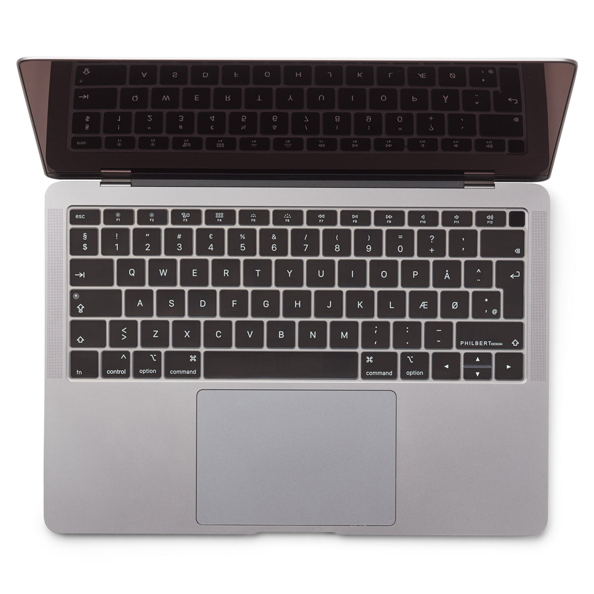 Sort dansk tastaturcover - MacBook Air 13" 2018/19