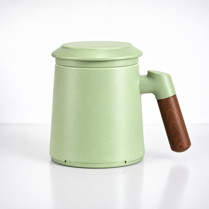 PHILBERT Tea cup with infuser and lid – Mint green