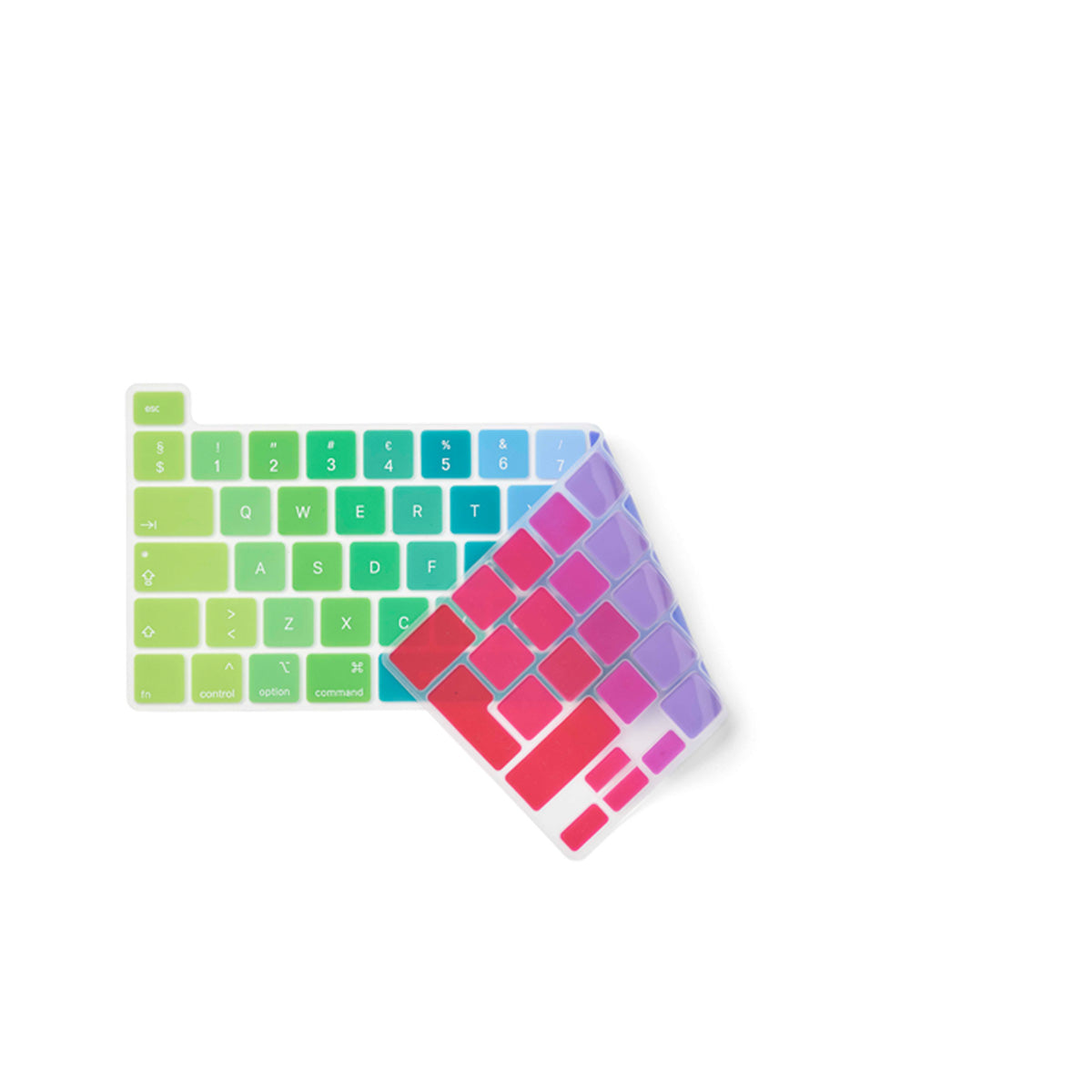 Regnbuefarvet skandinavisk tastaturcover - MacBook Pro 13”/16" Touch Bar 2019/2022