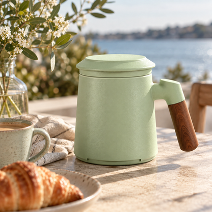 PHILBERT Tea cup with infuser and lid – Mint green