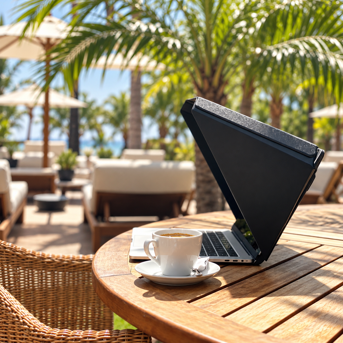 PHILBERT Screen Shade – Lux Hood | Laptop Sun Shade and Privacy | Aruba | Red