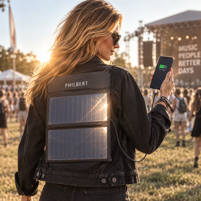 Denim Jacket – Festival Jacket with Solar Panel