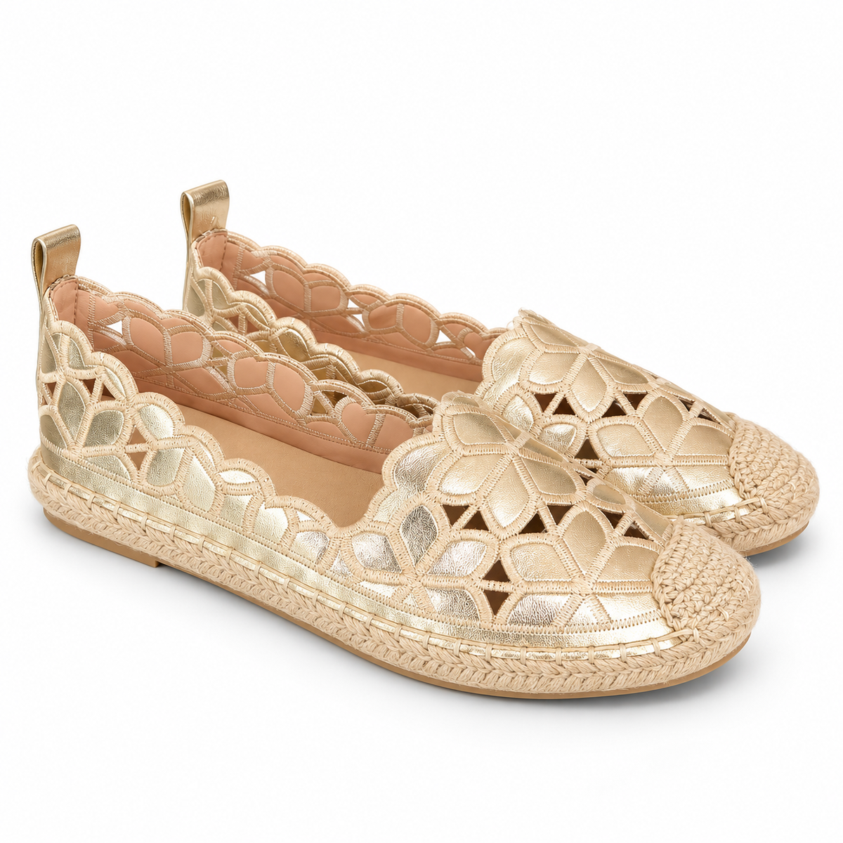 PHILBERT Espadrilles – Gold Blossom