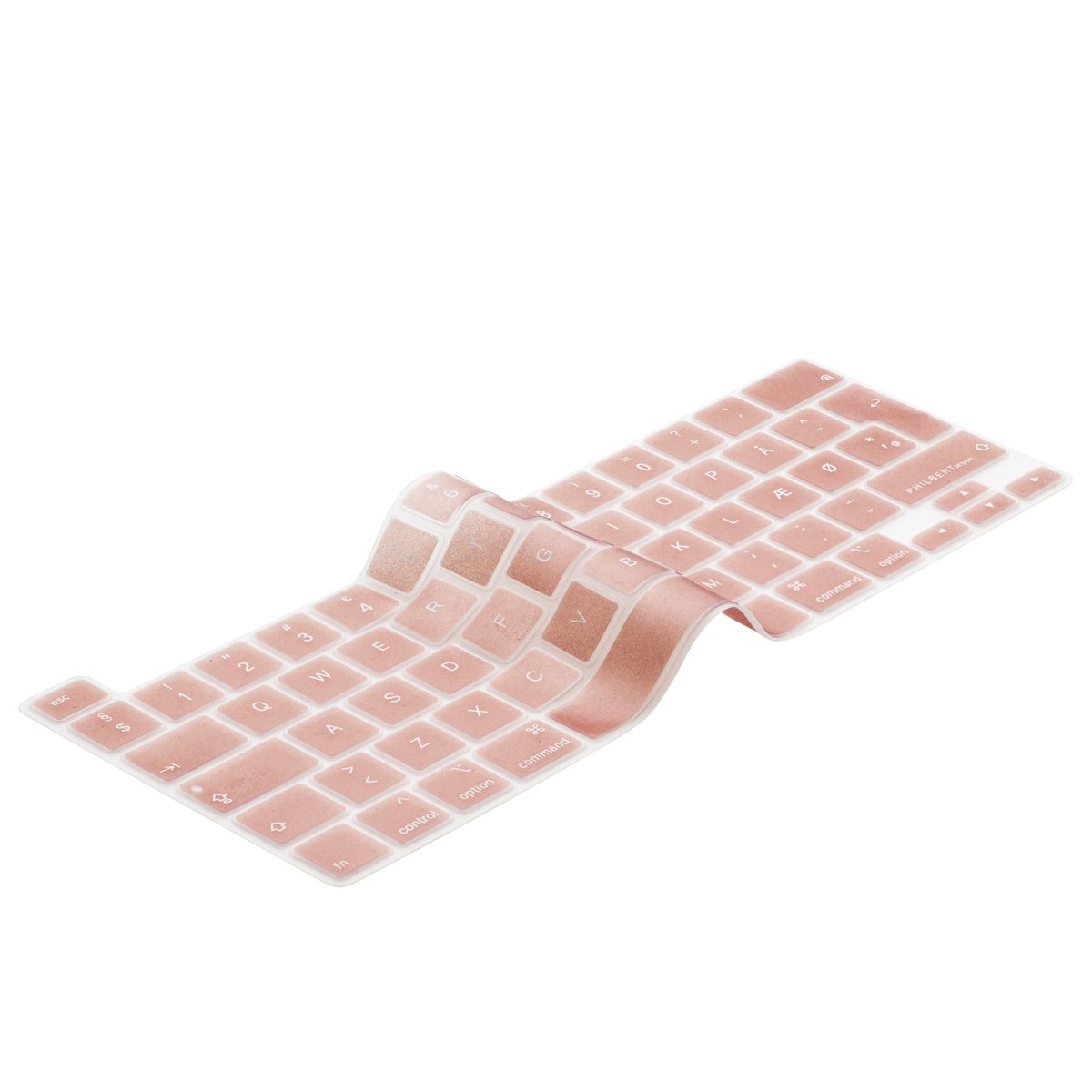Lyserødt skandinavisk tastaturcover - MacBook Pro 13"/16" Touch Bar 2019/2022
