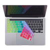 Regnbuefarvet skandinavisk tastaturcover - MacBook Pro 13”/16" Touch Bar 2019/2022