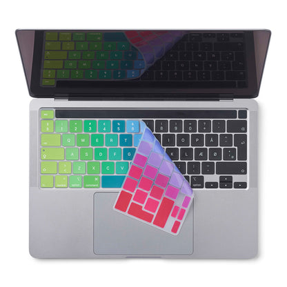 Regnbuefarvet skandinavisk tastaturcover - MacBook Pro 13”/16" Touch Bar 2019/2022