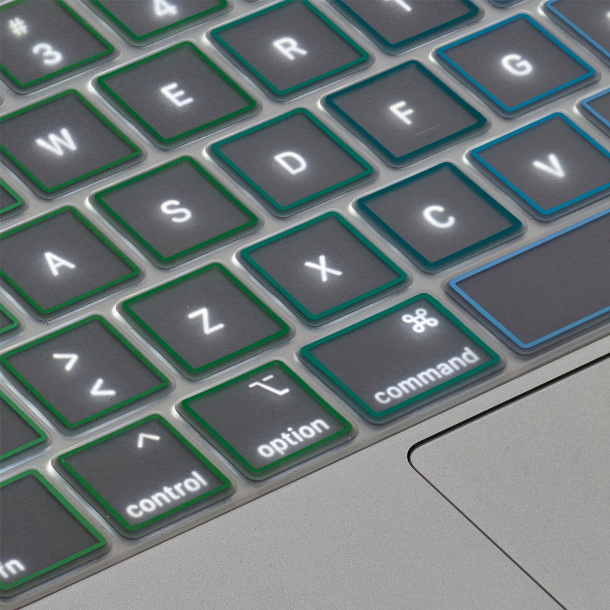 Gennemsigtigt/Regnbue Europæisk Tastaturcover - MacBook Air 13” 2018/2019