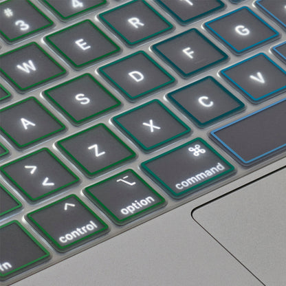 Gennemsigtigt/Regnbue Europæisk Tastaturcover - MacBook Air 13” 2018/2019