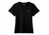 Slim Fit T-Shirt with Strawberry Plant Blended into the Material - Black