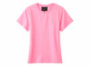 Slim Fit T-Shirt with Strawberry Plant Blended into the Material - Pink